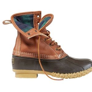 L.L. Bean Boots 8” tumbled leather chamois lined